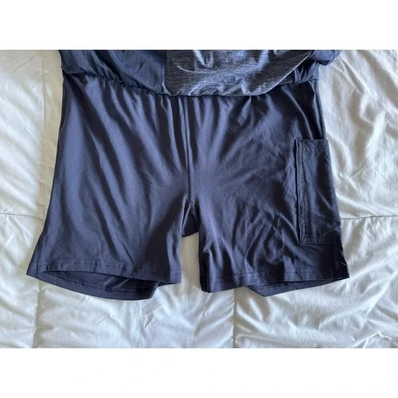 Columbia Skort Womens Medium Blue Stretch Pockets Performance Hiking Workout EUC - Picture 10 of 12